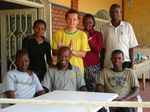 Teaching how to use computers in Rwanda (not exactly in the moment when photo was shot) ;)