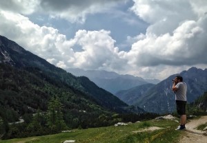 Konstantinos shooting a nice landscape somewhere in Slovenia