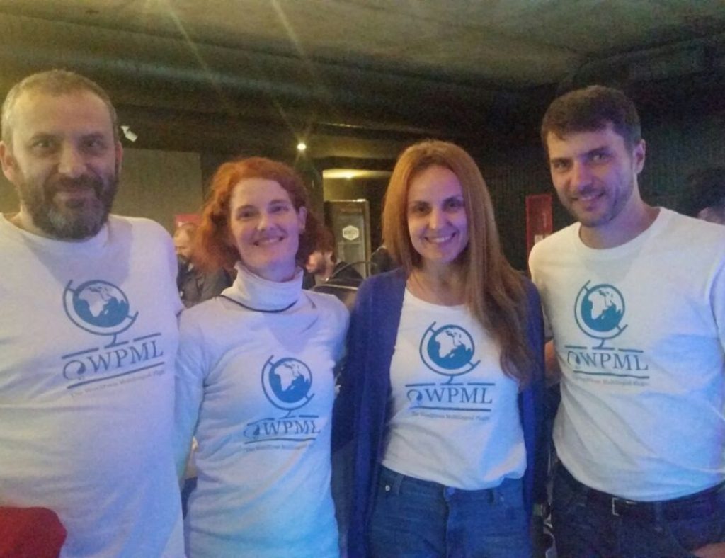 Part of OnTheGoSystems team at thw WordCamp: Otto, Mercedes. Laura and Pierre